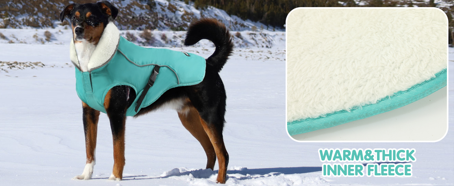 Зимова куртка для собак EMUST, тепла та вітронепроникна, червона, для середніх собак, розмір M