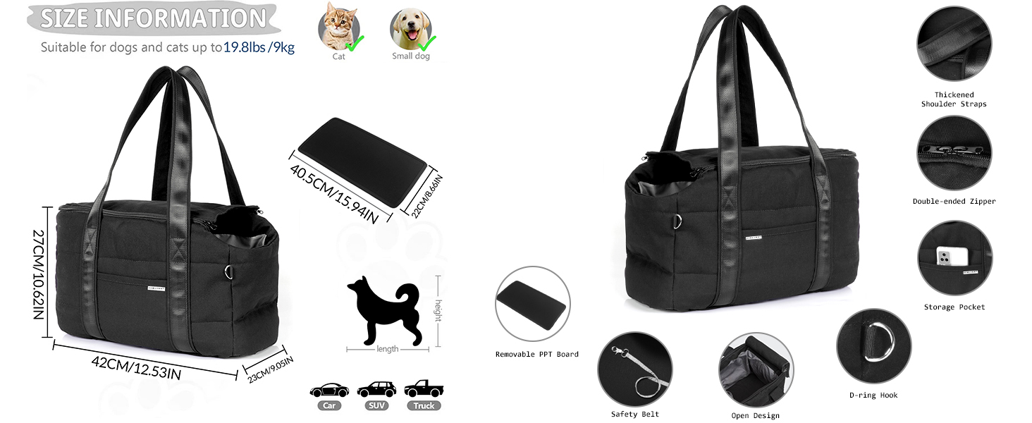 Автомобільний лежак для собак на заднє сидіння, переноска для тварин, миється, портативна переноска для собак та котів середніх та малих порід, подорожі на авто, піші прогулянки