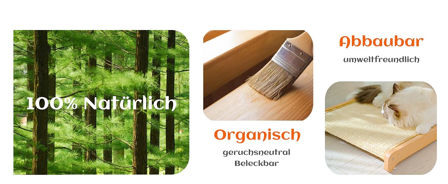 Котячий дряпак CheerPals L-подібний з сизалю - міцна конструкція з бука, 58x37x48 см