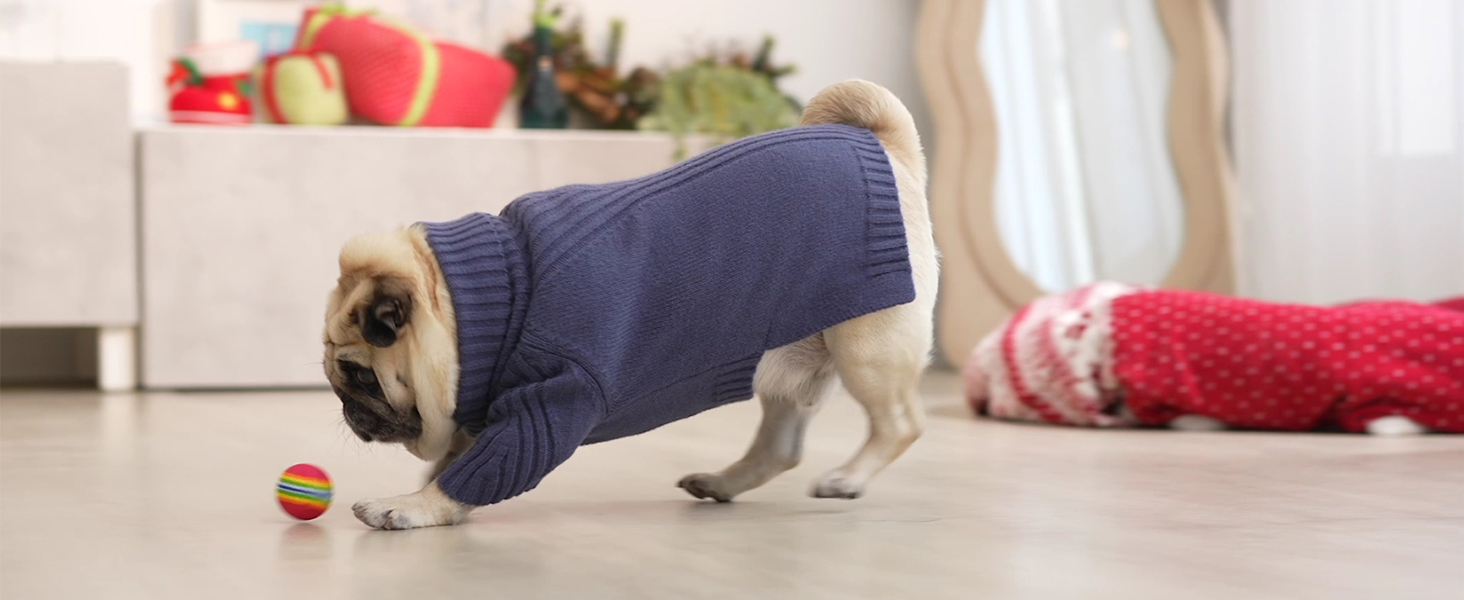 Зелений теплий зимовий пуловер для собак IECOii, великий розмір (XX-Large), для чихуахуа, бульдога, лабрадора