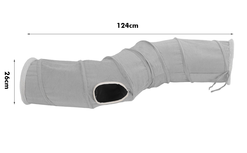 Туннель для котів Nimomo, складаний, S-подібний з іграшкою-м'ячиком, інтелектуальна іграшка для кошенят, кроликів та маленьких тварин