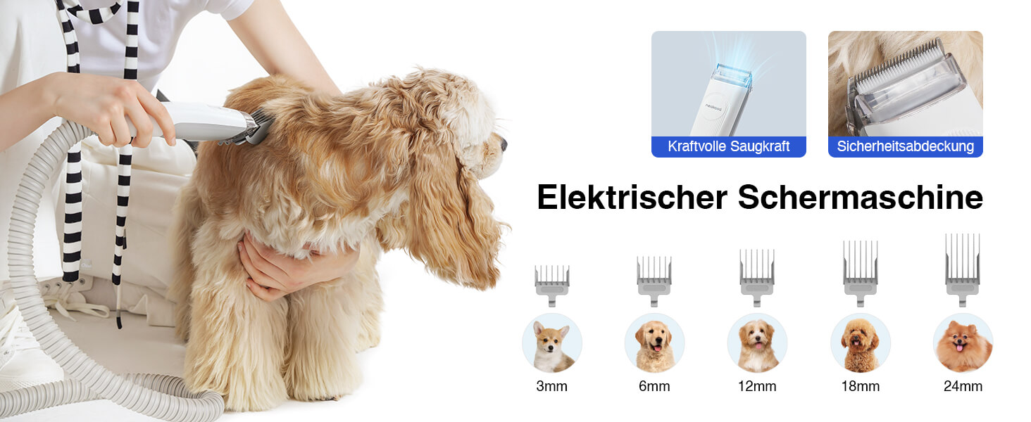 Набір для грумінгу домашніх тварин Neakasa P0 Pro: пилосос, щітка для котів та собак, видалення ворсу, 5 насадок