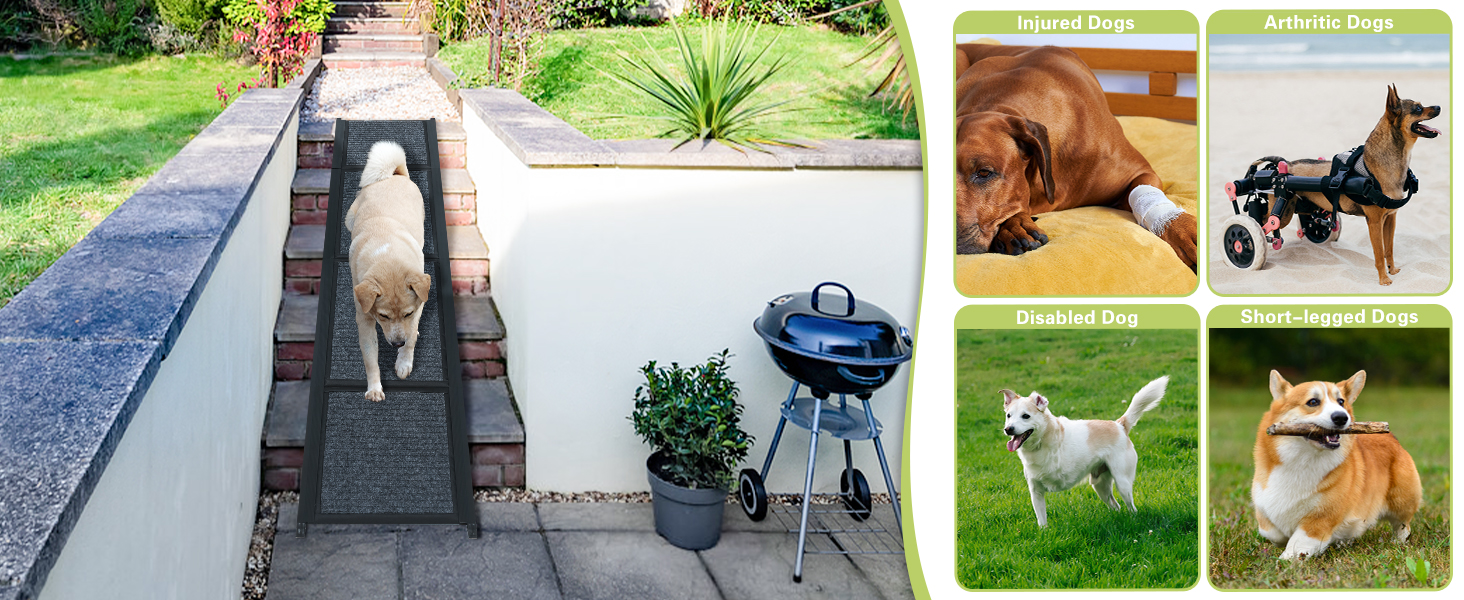 Рампа для собак у машину, 180 см, розкладна, протиковзка. Підходить для авто, вантажівок та SUV. Ширина 50 см. Максимальне навантаження: 110 кг