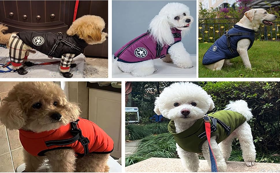 Водонепроникний теплий зимовий одяг для собак. Куртка для маленьких, середніх та великих собак, включаючи Лабрадор, Чихуахуа, Французький бульдог. Чорний колір, розмір XL (6.5-9кг)