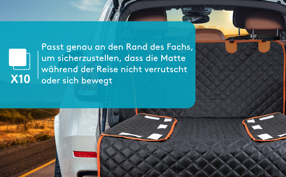 Захист для багажника авто Joejoy для собак з боковими та захистом від порогу, універсальний килимок для багажника, водовідштовхуючий, стійкий до подряпин, легкий у догляді, ковдра для собак, розмір B-185 x 105 см