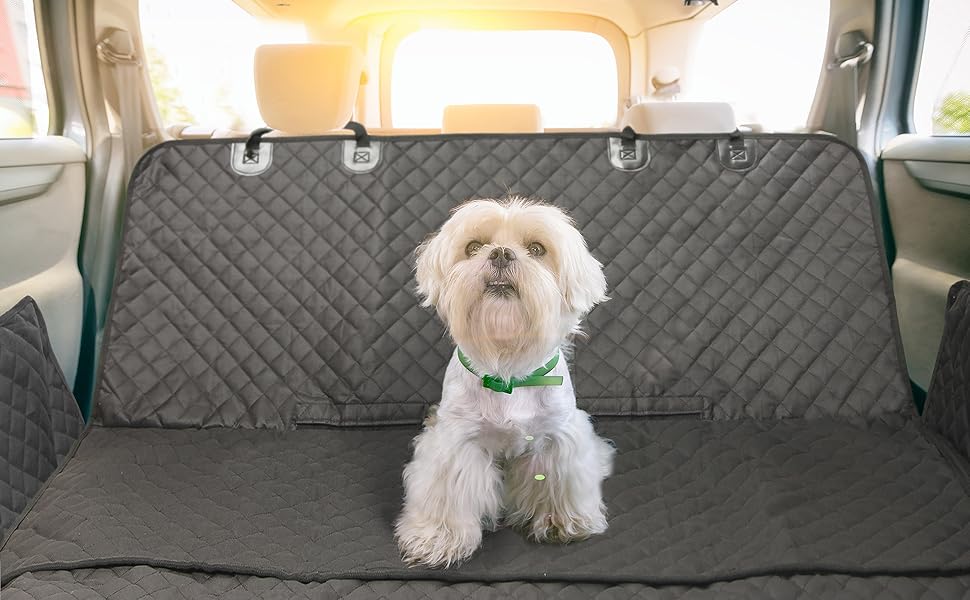 Захист для автосидіння собаки Lucky Sign - килимок для собак у машину з антиковзким покриттям, 150x45x40 см, чорний
