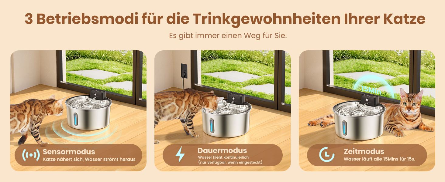 Качалка для котів PawPoll з датчиком руху, акумулятор 4200mAh, 3.2L, нержавіюча сталь, LED, тиха помпа, легко миється