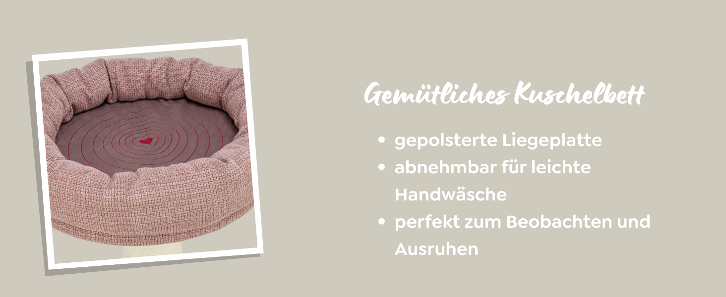 Кігтеточка TRIXIE Viviana (круглий, бежевий) – багатоповерхова, 114 см