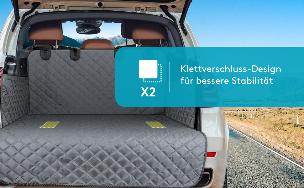 Захист для багажника авто Joejoy для собак з боковими та захистом від порогів, універсальний, вологостійкий, стійкий до подряпин, легко чиститься, килимок для багажника (185 x 105 см)