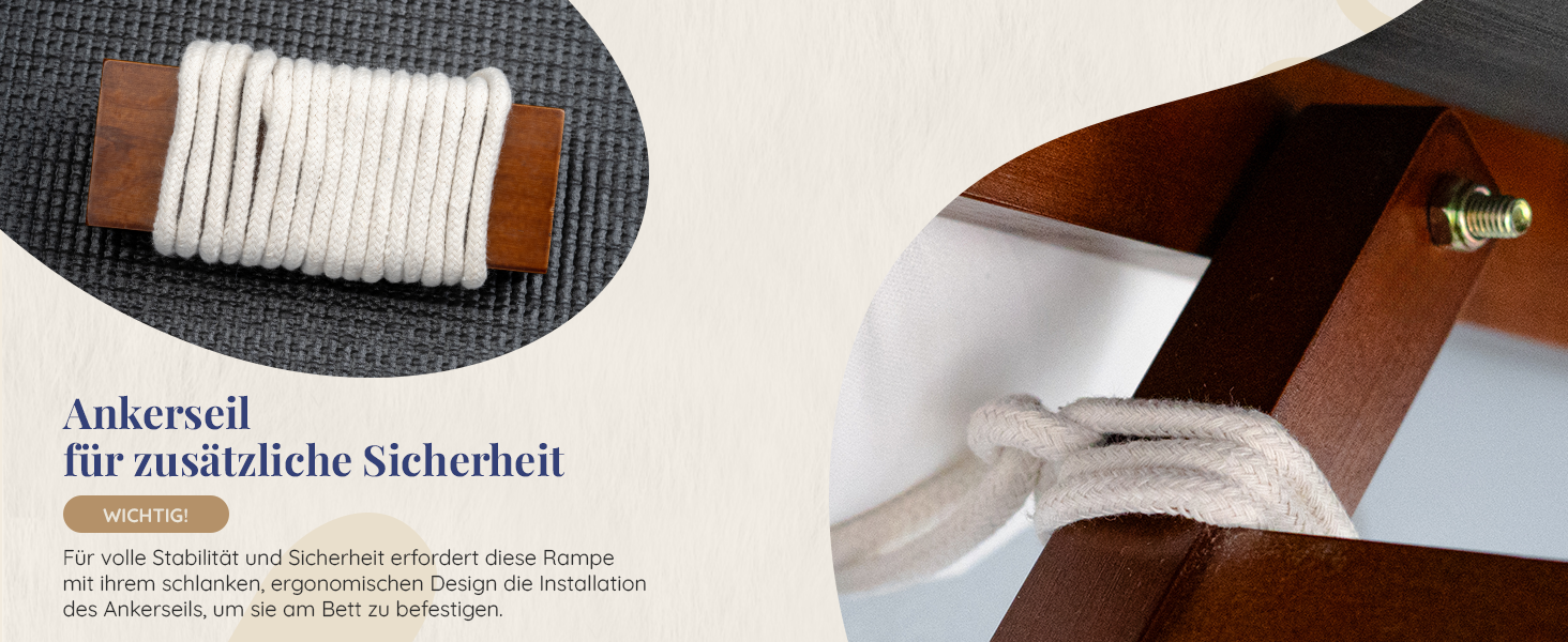 Сходинки для собак PRIORPET з берези з захисним бар'єром - регульована висота до 94.5 см - складаються - антиковзке покриття - для собак до 23 кг - колір: горіх