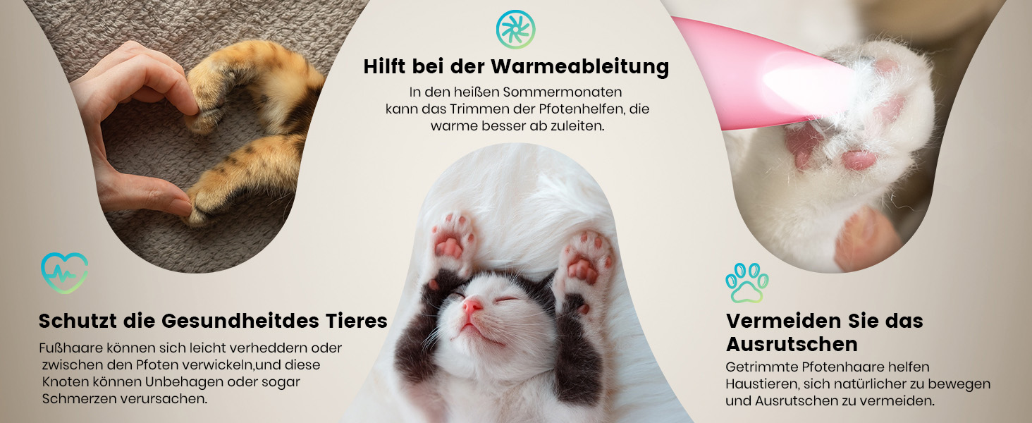 Триммер для собак Oneisall: безшумний, акумуляторний, з LED-підсвічуванням для догляду за лапами, очима, вухами та обличчям (зелений, рожевий)