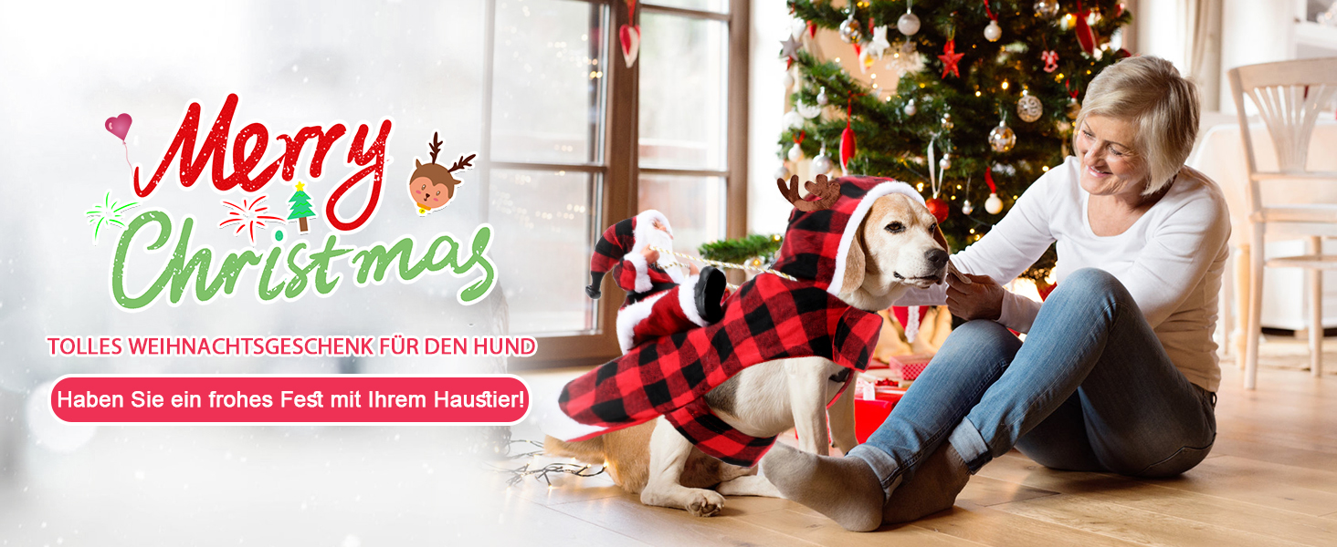 Костюм Санти для собак та котів, преміум-якість, червоний, для святкування Різдва. Розміри: S (обхват шиї 26-30 см, обхват грудей 33-47 см)