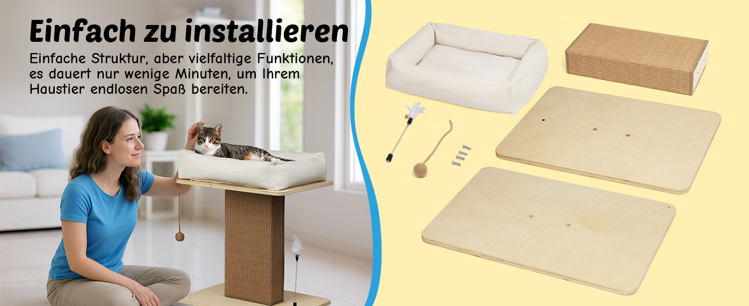 BSWAY Крісло-лежанка для котів з дерева, сонячно-жовтого кольору, 53x40 см. Знімний чохол матраца, витримує до 15 кг. Клітка-будка для котів