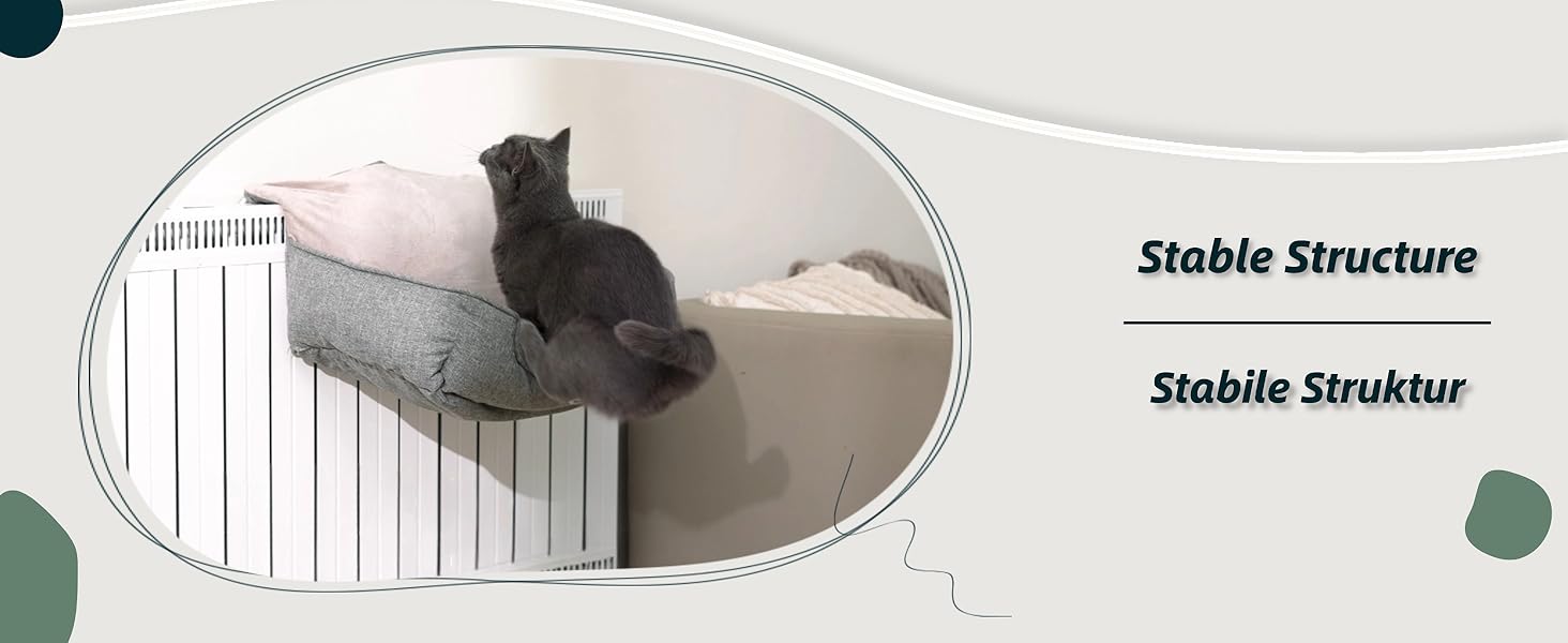 Килимок-гамак для котів на батарею Happi N Pets, сірий, 65 x 36 x 27 см