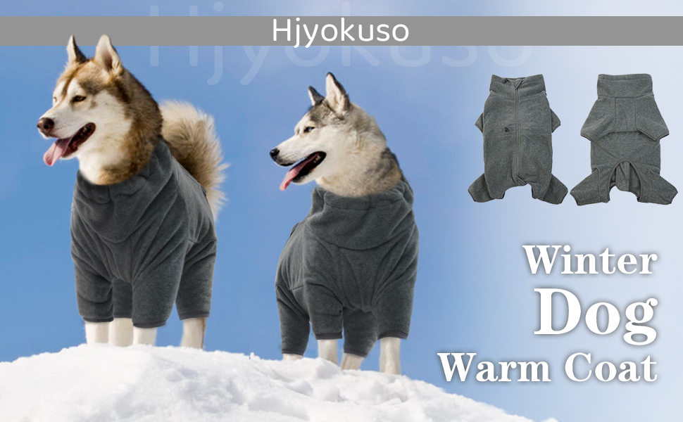 Зимовий собачий одяг Hjyokuso: флісовий жилет для малих, середніх і великих собак, вітрозахисний комбінезон з блискавкою, одяг для чихуахуа (XXS-3XL)