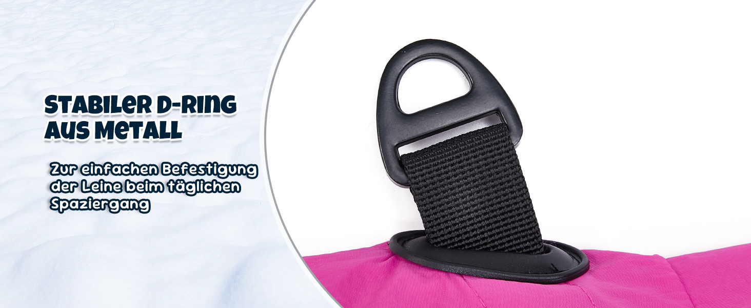 Зимовий одяг для собак: водонепроникна та вітрозахисна флісова куртка з кільцем D та кишенею, світловідбиваюча жилетка для середніх собак, блакитна, розмір L