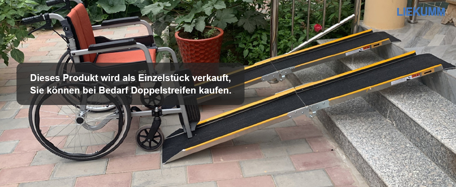 LIEKUMM Рампа для підйому мотоцикла, 180 см, 300 кг, алюміній, складна, для ATV, мотоцикла, велосипеда, авто