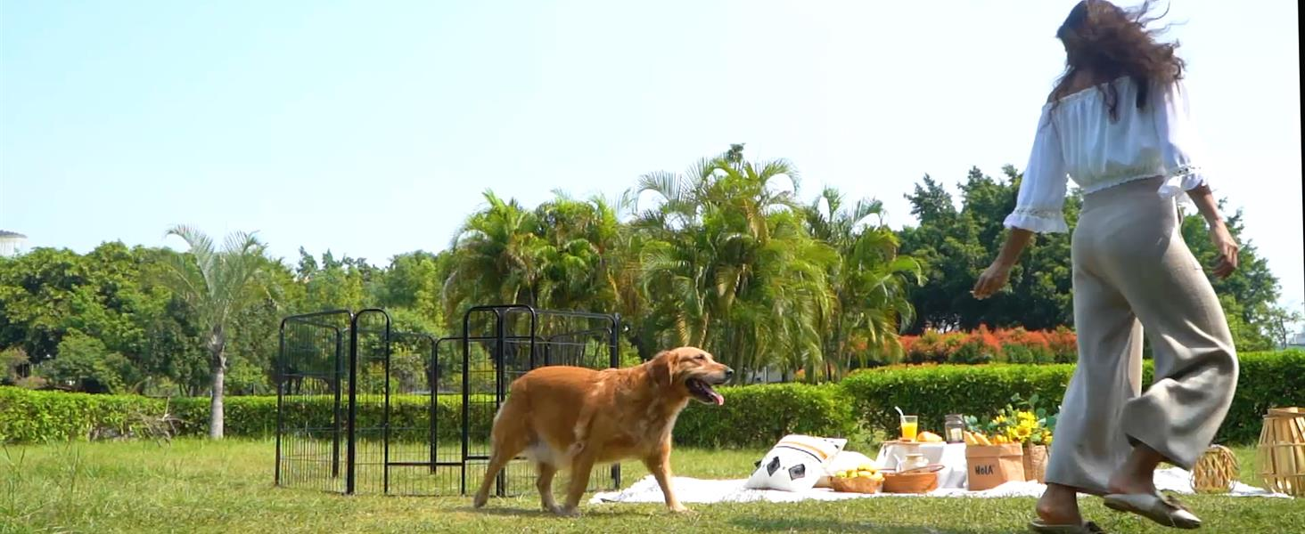 Клітка для цуценят Yaheetech з 24 елементів, 100 см, для дому та саду