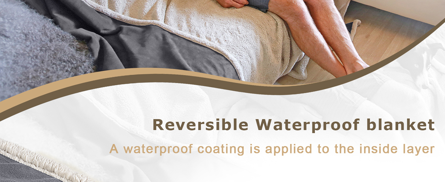 Водонепроникний килимок для собак Catalonia Classy, двосторонній, м'який, великий розмір (203x152 см), каміль/taupe