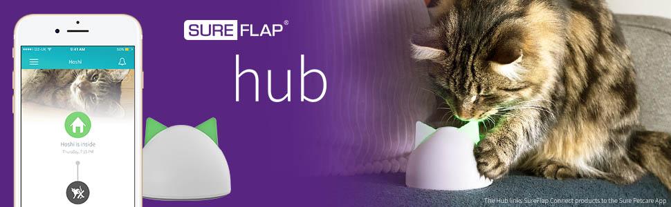 Sure Petcare Hub: сумісний з SureFlap та SureFeed Connect, Felaqua Connect, з додатком, білий