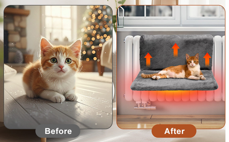 Ліжко для котів на радіатор, гамак для котів на батарею, лежанка для котів та дрібних тварин, ліжко для котів на опалення, гамак для котів на будь-які радіатори