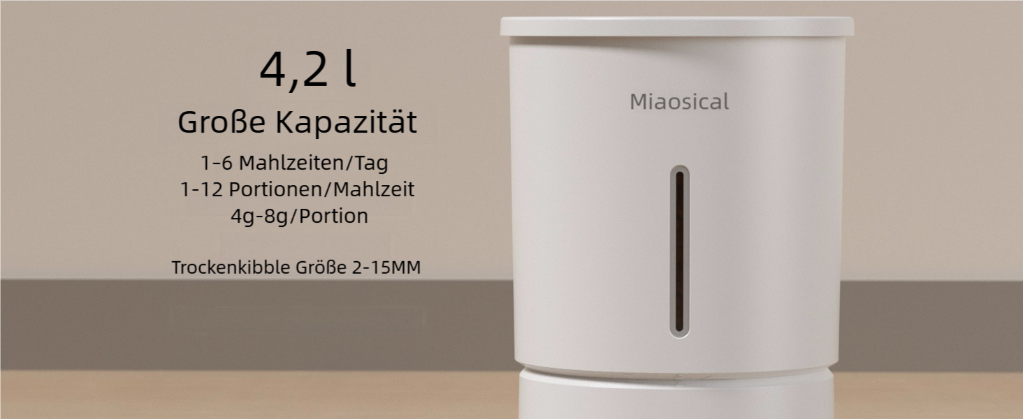 Автоматичний дозатор корму для котів з двома мисками, для кошенят та маленьких собак. Білий, 4.2L, з нержавіючою сталлю (2 миски)