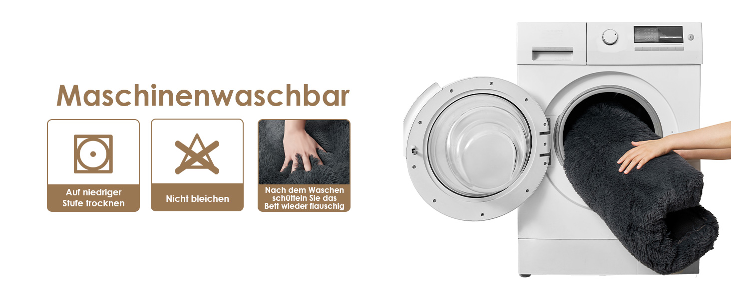 М'яке ліжко для собак EHEYCIGA, великі породи, XXL, 120x90 см, знімний чохол, антиковзаюче, плюшеве, темно-сіре