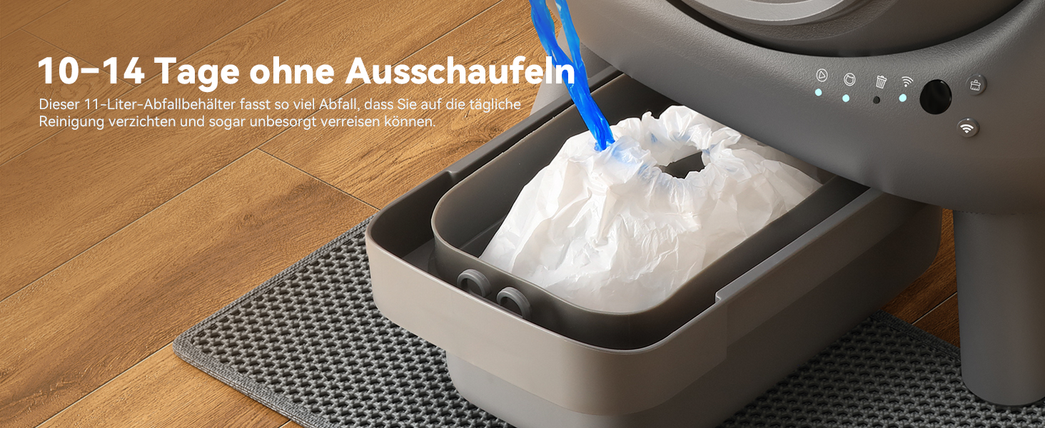 Автоматичний лоток для котів Katzenklo FEELNEEDY 65L з APP-керуванням, сенсорами безпеки та контролем запаху