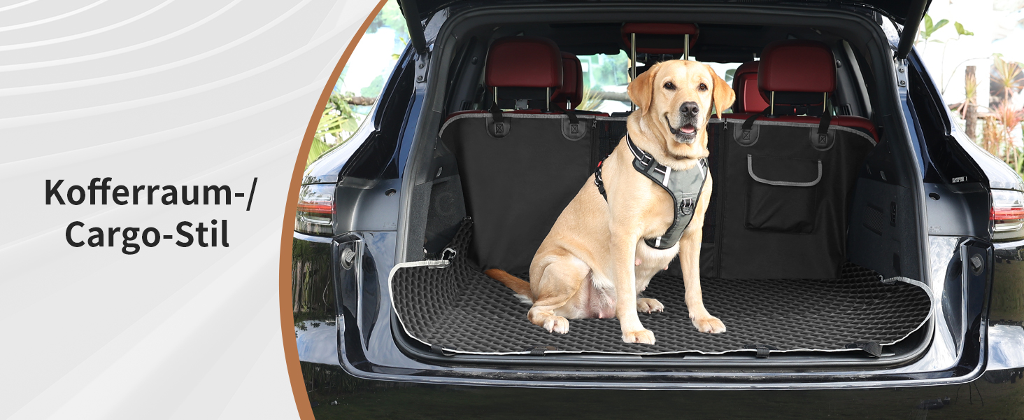 Чохол на заднє сидіння авто для собак KYG, водонепроникний, антиковзний, з бічним захистом та вікном 135x140 см