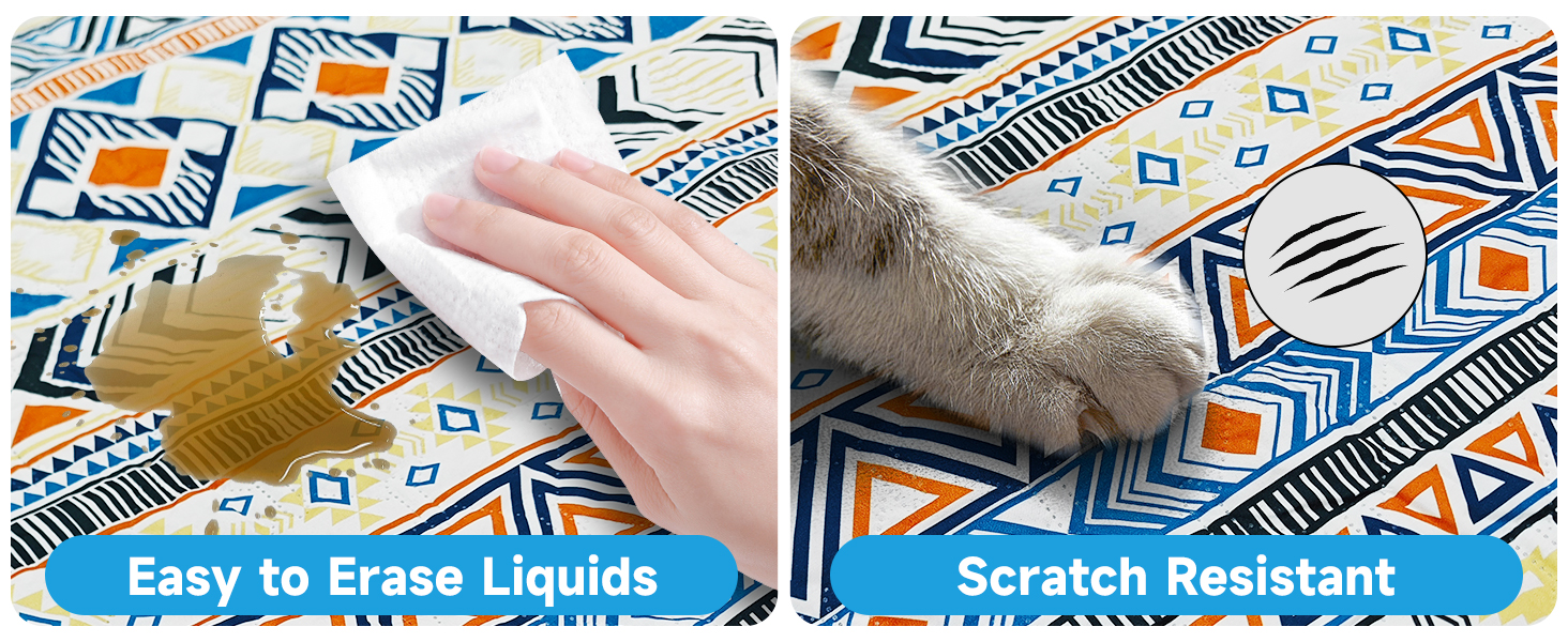 Водонепроникний двосторонній килимок для собак YOSEPATI, 208 x 173 см, блакитний медальйон. Захист дивану та меблів від бруду та шерсті. Підходить для цуценят, котів та дітей. Легко миється та перевертається.