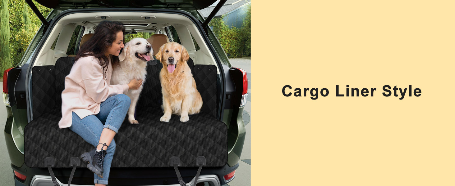 Килимок для собак у машину Caliyo, захист заднього сидіння, водовідштовхувальний, антикіготок, універсальний (Чорний)