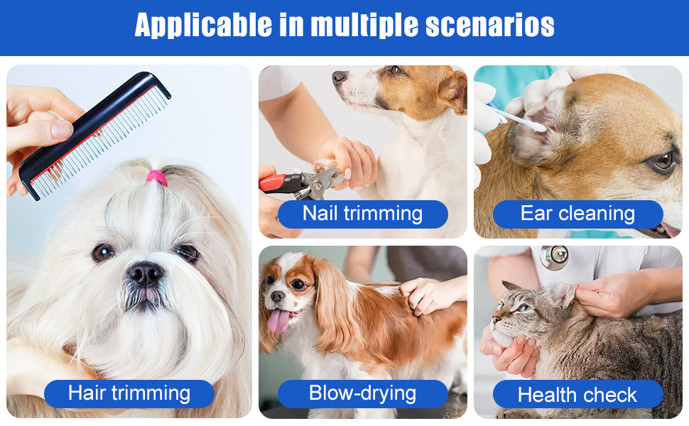 Набір для догляду за тваринами: гамак, пристосування для грумінгу, інструменти для стрижки нігтів (синій, M)