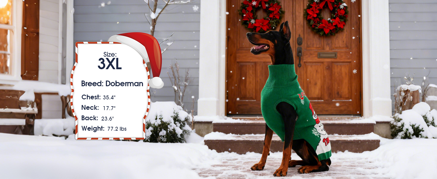 Светр для собак IECOii з коміром-моторолкою, флісовий пуловер, різдвяний пуловер для собак, теплий в'язаний пуловер на Хелловін, 5XL, зелений