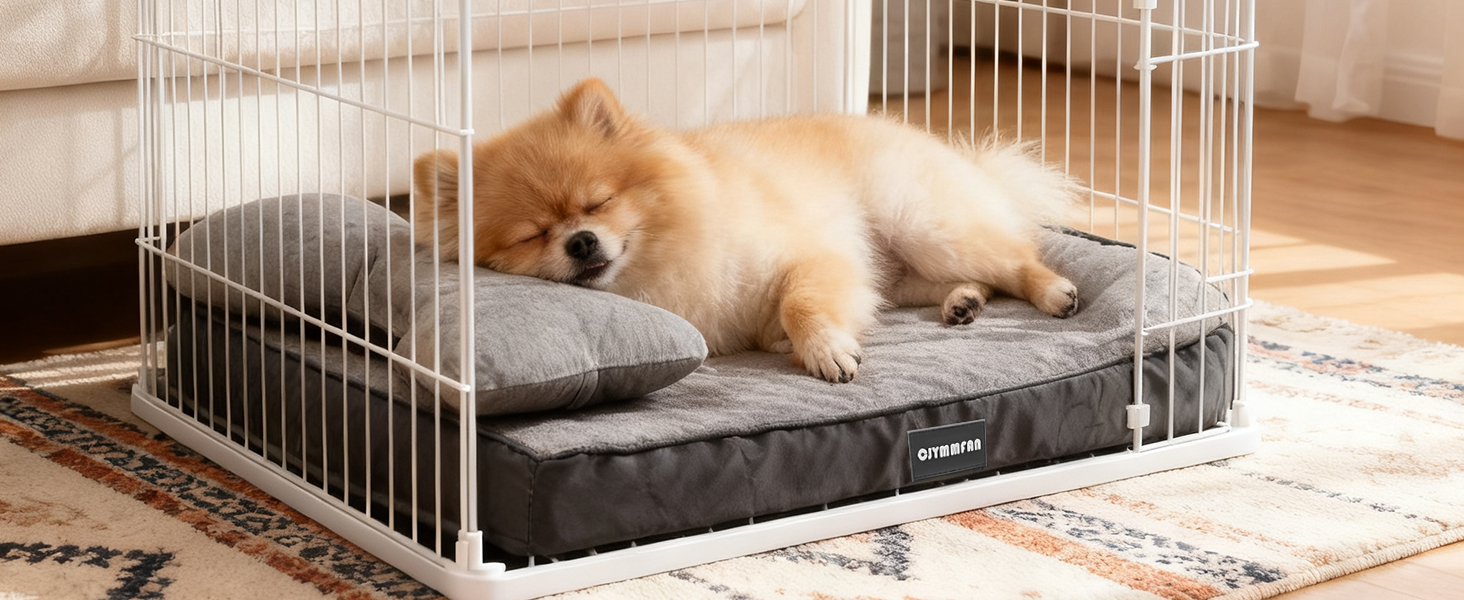 Ортопедичне собаче ліжко з миючим чохлом, водонепроникне собаче ліжко з піною з пам'яті та знімним підголовником для підтримки голови та суглобів, неслизьке собаче ліжко для середніх та великих собак XL: 106 x 76 x 22 см, сірий