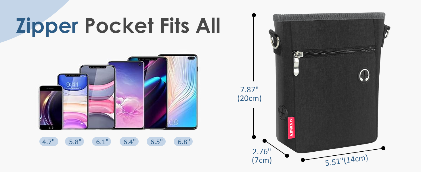 Лекарства для собак з магнітною застібкою, сумка для дресирування собак з знімною внутрішньою кишеню, багатофункціональна сумка для ласощів для собак зі змінним дозатором відходів, сіра (чорна)