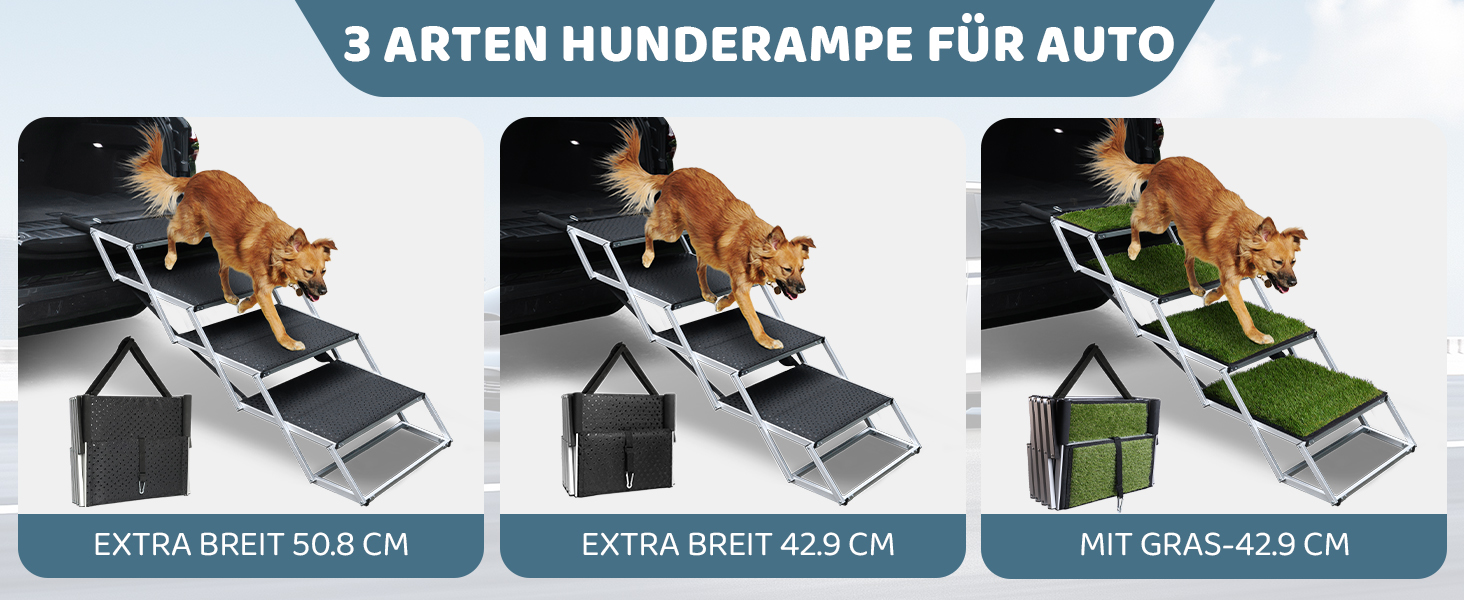 Східці для собак SDLDEER в автомобіль, 4 сходинки, складна рамка, допомога для завантаження, сумісні з усіма авто, регульована висота, вантажопідйомність до 80 кг, висота 64-68 см