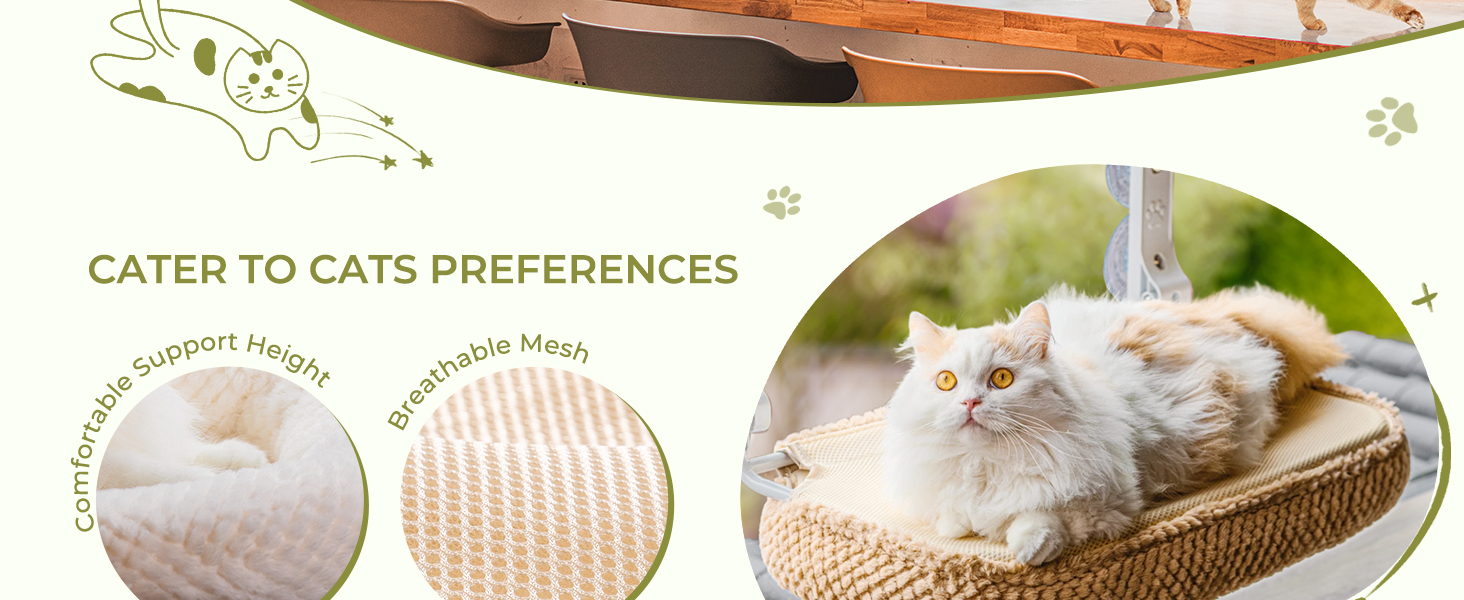 Котів гамак для вікна EDAGNY: м'який, розкладний, сірий, до 18 кг