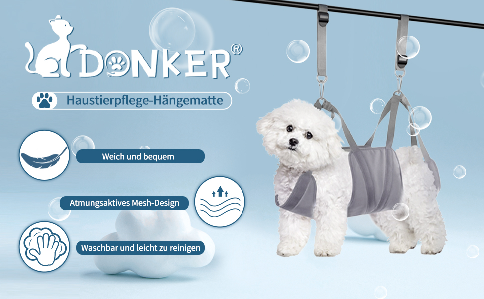 Гамак для собак, петля для грумінгу, дихаюча гамачна підвіска для догляду за собаками, підстригання кігтів