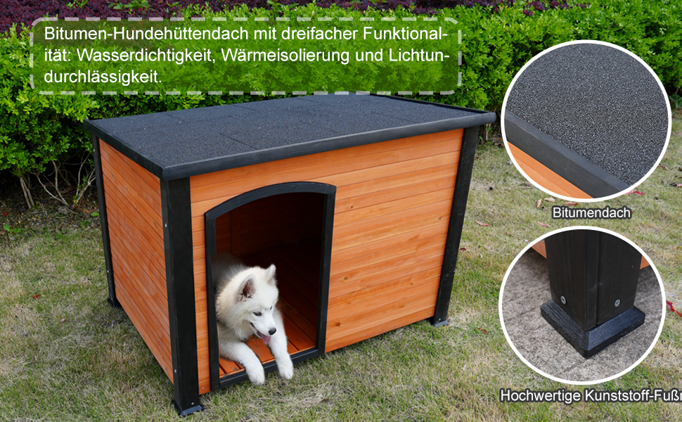 Дерев'яний вольєр для собак Outdoor, вологостійкий дизайн, коричнево-помаранчевий