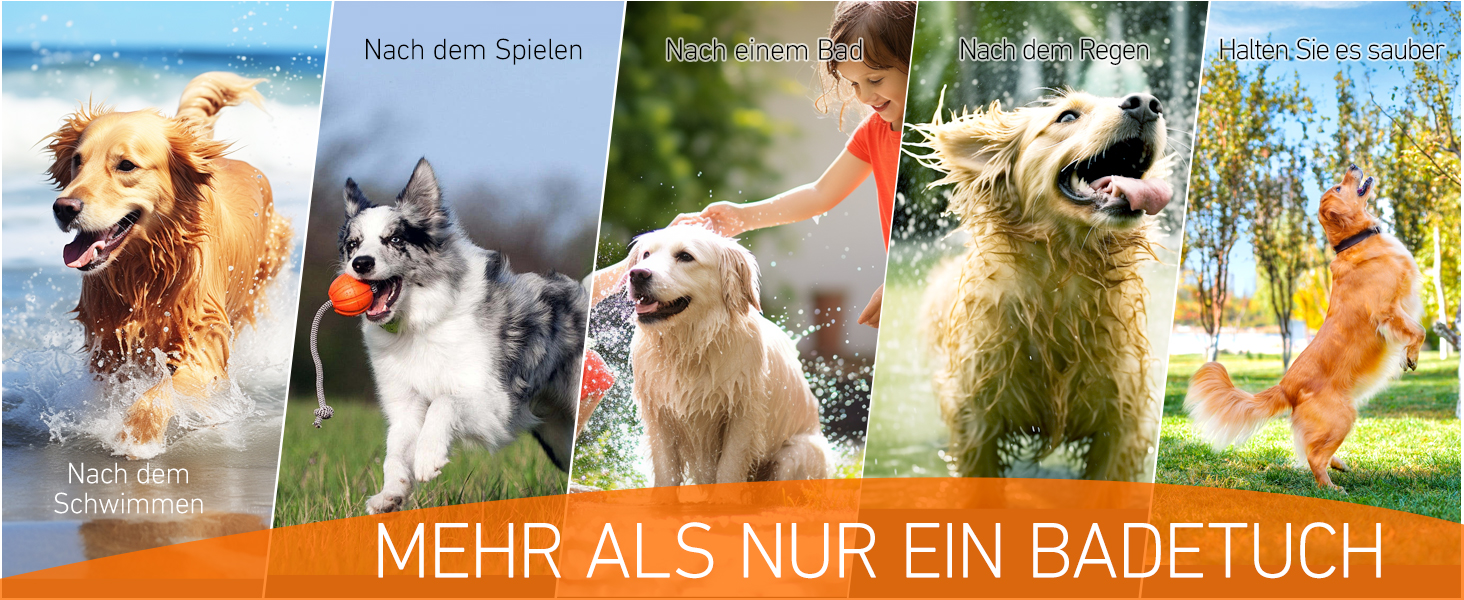 Рушник для собак великих порід, халат для собак, з застібкою на липучці, швидко вбирає воду (XL)