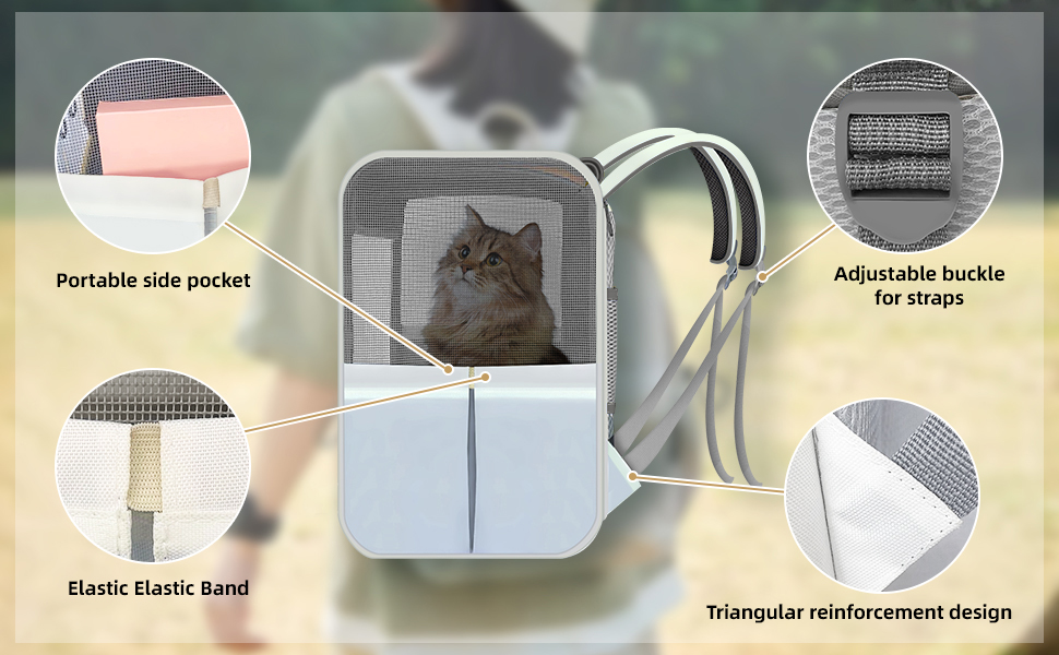 Рюкзак-переноска для котів та собак SWIHELP, сірий. Безпечна переноска для тварин, ідеальна для подорожей