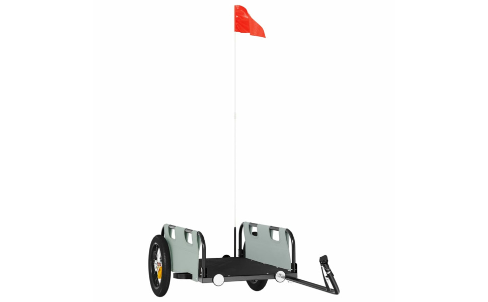 Причіп для велосипеда, вантажний, чорний, 122 x 53 x 33 см