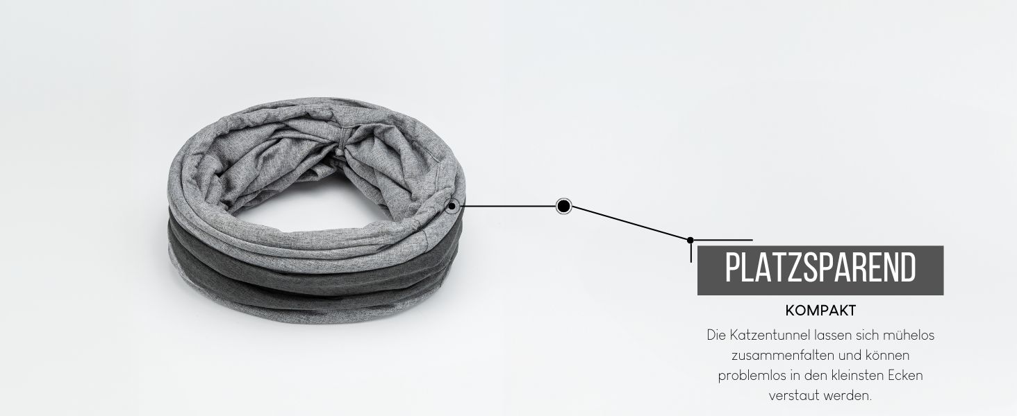 Туннель для котів Lionto з іграшковою кулькою, 30x70 см, розкладний, з матеріалу, що легко чиститься, для котів, міцні іграшки для котів, діаметр 30 см