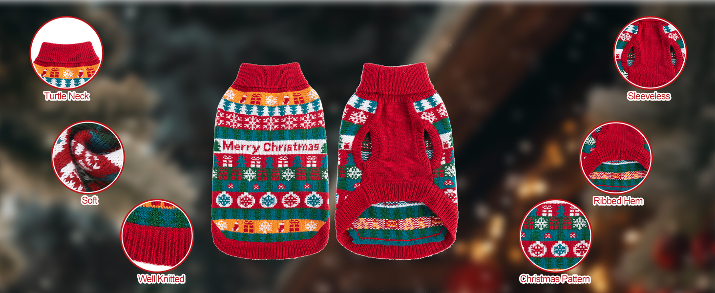 Пуловер для собак EXPAWLORER на Новий рік: теплий, модний, для маленьких, середніх та великих собак, XL X-Large