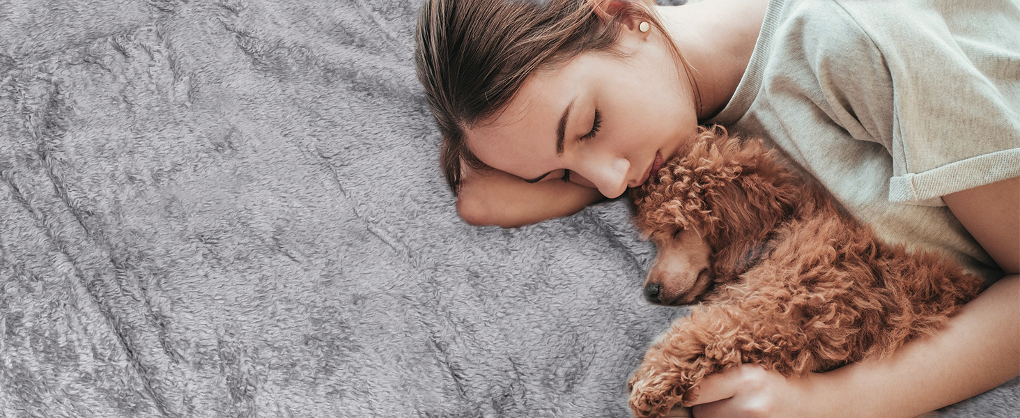 М'яка флісова підстилка для собак і котів Nobleza, 160 x 120 см, світло-сіра