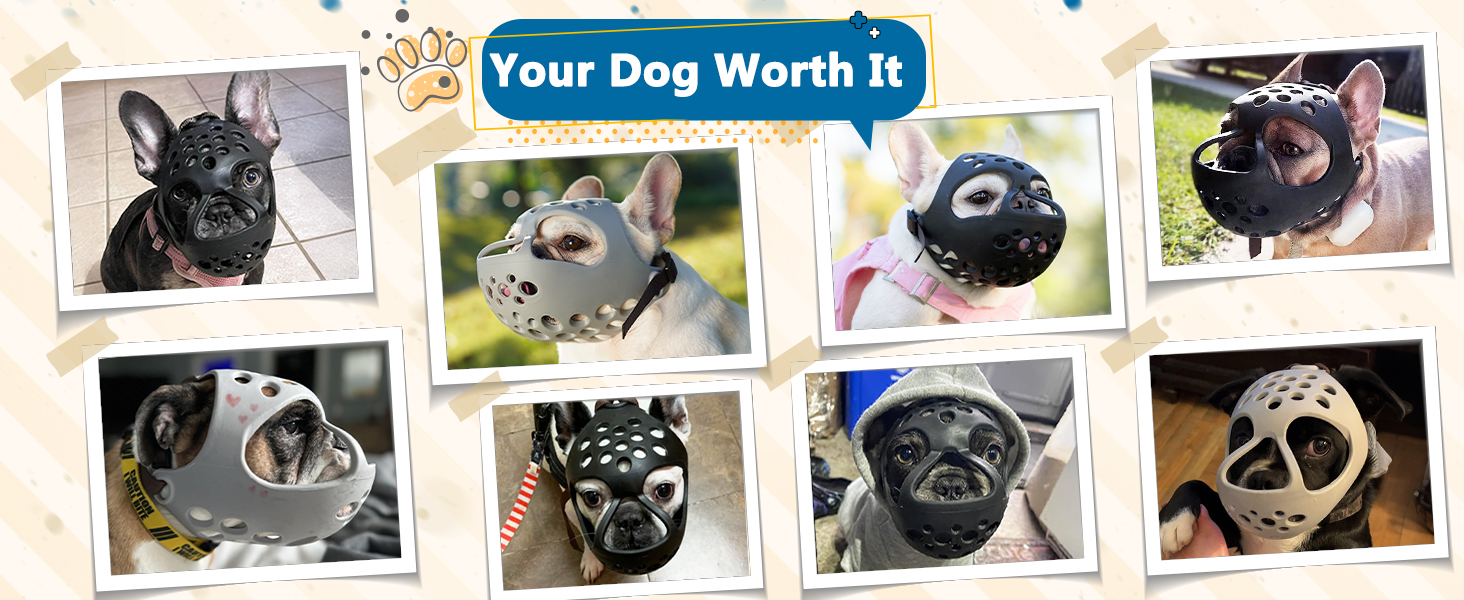 Намордник для собак Mayerzon, силіконовий, для Французького бульдога, Ши-тцу, Мопса, XL