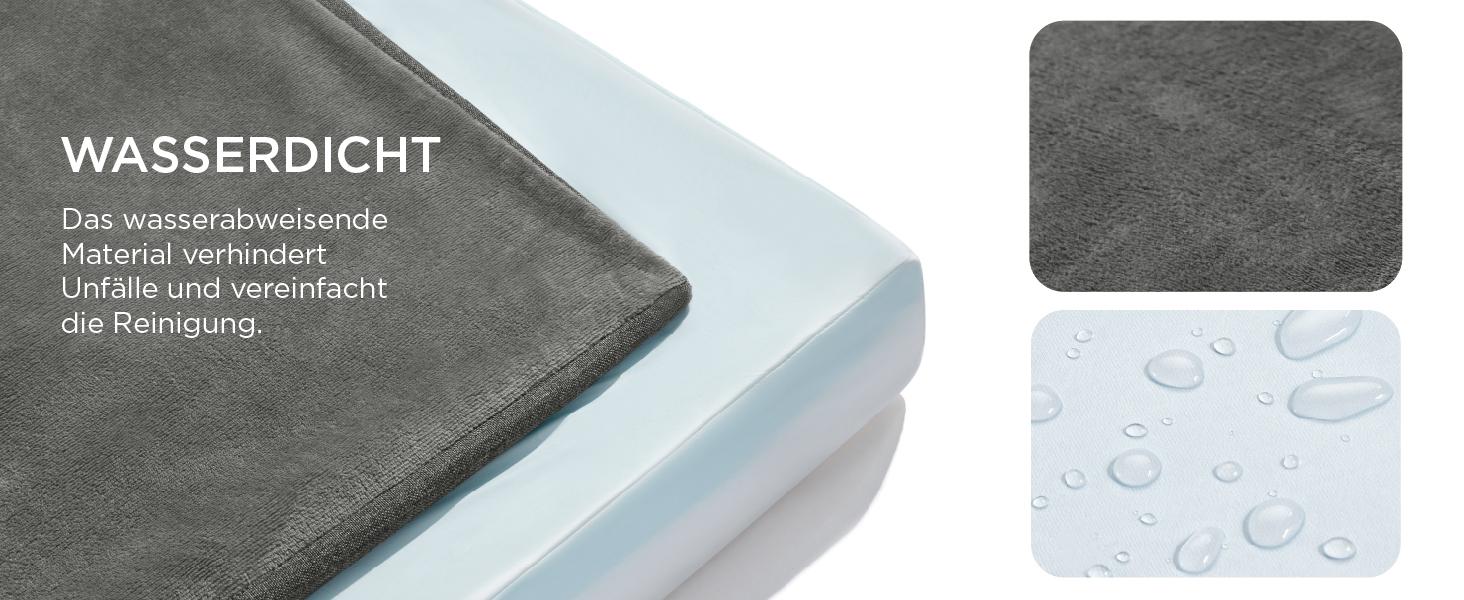 Ортопедична подушка для собак BEDSURE - великі породи, 89x56x8 см, з ефектом пам'яті, миюча, темно-сіра