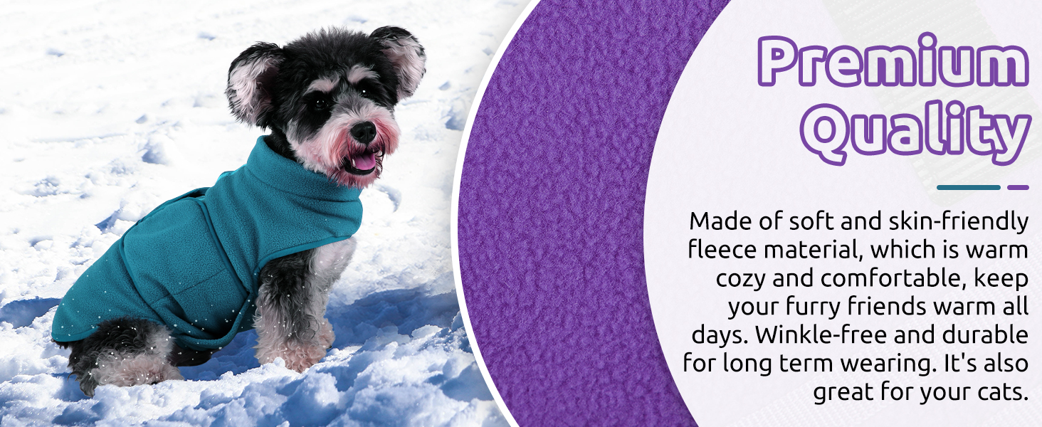 Теплий флісовий жилет для собак Пузаукал: зручний одяг для маленьких та середніх собак, жилетка для собак, тепла сорочка для собак, жилет для котів та собак, колір Павич