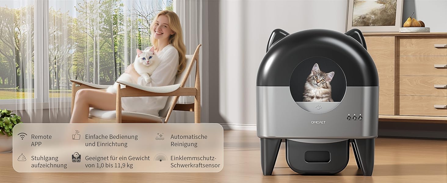 Автоматичний лоток для котів Katzenklo 110л, для кількох тварин, з дезодорацією та додатком