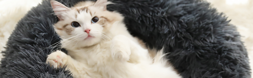 Крісло-ліжко для собак великих порід, миється, подушка для собак та котів, лежанка для собак, кошик для котів, кругле м'яке пухнасте ліжко для тварин, 110x110x20см, Бежевий колір